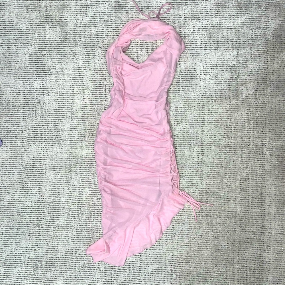 Oh Polly Light Pink Halter Dress